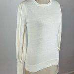 Tularosa White Balloon Sleeve Sweater Photo 1
