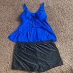 Summer Mae Two Piece Tankini with Shorts Set Swimsuit Plus Size 22W Blue NWT Photo 2