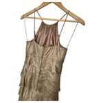 Adrianna Papell New Evening Dress Womens 2 Tiered Maxi Bolero Beaded Jacket Gold Photo 8