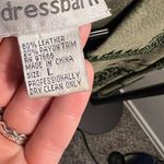 Dressbarn Olive Leather Jacket with Embroidery Green Size L Photo 1