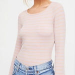 Free People We The Free / Good Find Striped Bell Sleeve Lettuce Hem Blouse Photo 0