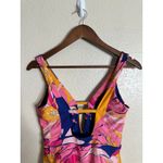 Trina Turk Breeze Hi Leg Plunge Maillot One-Piece Swimsuit in Floral Womans 10 Photo 2