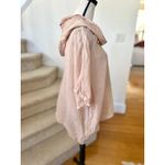 John P Hooded Blush Pink Linen Oversize Tunic Top Lagenlook Boho Beach Resort Size XL Photo 2