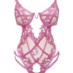 For Love & Lemons ๐๐ Grace Bodysuit ~ Mauve Lace Medium M NWT Photo 7