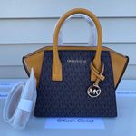 Michael Kors MK SM Avril Top-Zip Satchel | Purse | Handbag - Marigold Photo 0