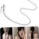 Diamond Snake Tiara Crystal Hair Crystal Tassel Hair Chain Silver Photo 6