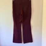 Anthropologie Burgundy Checkered Flare Pants Photo 2