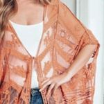 Embroidered Mesh Kimono‎ Orange Photo 9