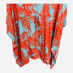 Escapada  Living Teal Orange Mini Dress Cover Up Hawaiian Tropical NWT L/XL Photo 2