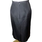 Talbots Black Silk Wool Blend Pencil Skirt Size 16 Midi Zipper Closure Photo 3