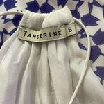 Tangerine White and Blue Floral ombré halter top maxi dress Photo 3