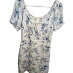 Lottie Moss Mini Dress White Blue Floral Photo 0