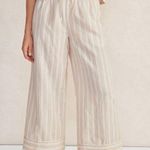 Haven Well Within Organic Cotton Linen Striped Pants White Size XS Photo 0