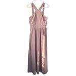 Lulus T4  Mauve Halter Neck Criss Cross Waist Maxi Dress Women's Size M Photo 5