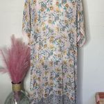 Xhilaration  • floral lace embellished tassel tie kimono swim coverup Photo 2