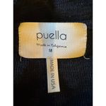 Puella Anthropologie Sweater Medium Black Knit Long Sleeve Asymmetric Outdoor Black Photo 5