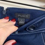 Ann Taylor Factory Navy Diagonal Ribbed White Stitching Pencil Skirt Photo 1