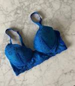 Natori womens Refined Full Fit Contour Bra, 34D, Blue 