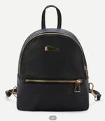 Shein Cartoon Graphic Faux Leather Curved Backpack Navy