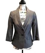 Kasper Separates Jacket One Button Blazer Black & White Print 12