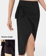 Halara NWT High Waisted Bodycon Side Pocket 2-in1 Mini Ruched