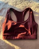 Joy Lab Women's Strappy Ruffle Sports Bra Storm Grey Size Large