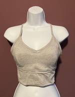 GAIAM sports bra gray pink peach small NEW