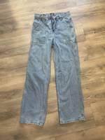 Simple Society Womens Light Wash Cargo Super High Rise Blue Jeans Size 5/27  