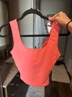 Cloudful™ Fabric V Neck Thumb Hole Crossover Hem Cropped Yoga Sports Top