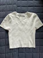 Stretch Cotton Tee In Bone