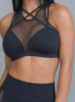 Bombshell Sportswear Snap Seamless Bra in Black NEW Size XS/S 