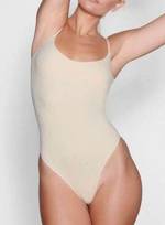 SKIMS, Tops, Skims Nwot Sheer Sculpt Thong Bodysuit