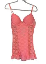 Jessica Simpson JS Size Large Pink Jewel Lace Bra Lingerie Slip