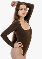 Skims Bodysuit 4X 5X Tan Long Sleeve Mock Neck Stretch Fitted