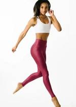 Zyia Purple Metallic Light & Tight High Rise Crop Leggings Size 14-16