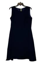 Talbots Womens Dress Size 8 Navy Blue Sleeveless Lined Back Zip