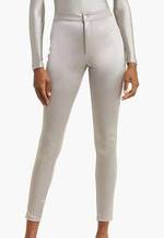 Skims Logo Cotton Thermal Leggings in Mineral 4X