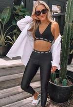 YITTY Fabletics Major Label Shaping High Waist Logo Legging Black