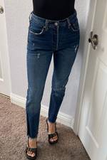 Spanx Womens Size S Small Skinny Ankle Pull on Jeans Denim