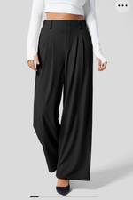 HALARA, Pants & Jumpsuits, Halara High Waisted Plicated Side Pocket Wide  Leg Waffle Pants Xl