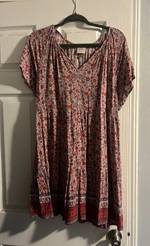 Women's Short Sleeve Tiered Dress - Knox Rose Purple Floral S