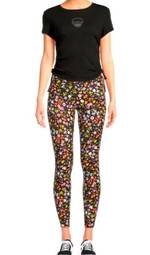 No Boundaries Junior's Sueded Ankle Leggings 70's Floral Small