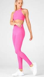 Fabletics, Pants & Jumpsuits, Fabletics Powerhold Pink Yellow Marble Capri  Leggings Yoga Active High Rise