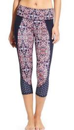 Victoria Secret VS Victoria Sport High Rise Black Floral 7/8 Workout  Leggings