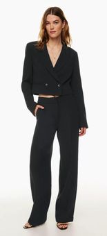 Aritzia Wilfred Alanya Pant High-waisted wide-leg crepe trousers