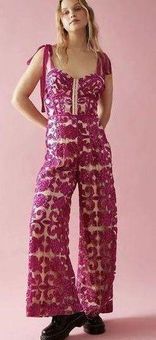 Free People NWT Lucille Lace Jumpsuit Size XS. A49 - $210 New With Tags -  From Nagwat