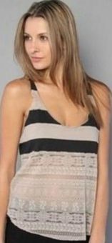 Striped Lace Tank Top