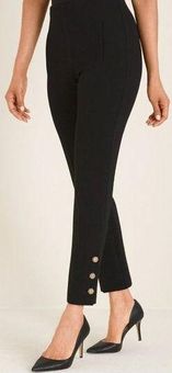 Chico's So Slimming Juliet Button Hem Ankle Pants High Rise in