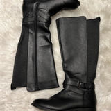 A New Day Black Faux Leather Tall Riding Boots Target Size 10 Buckle detail Photo 0