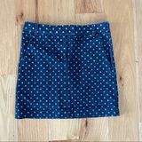 J.Crew Polka Dot Denim Skirt Size 00 Photo 0